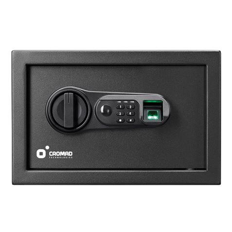 CAJA FUERTE ELECTRÓNICA CON DETECTOR DE HUELLA 200X310X200MM CROMAD - Imagen 2