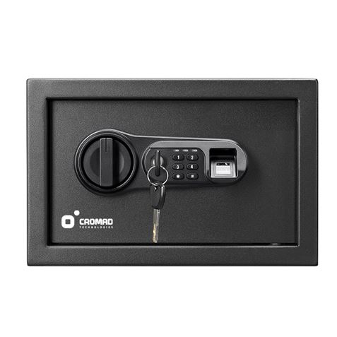 CAJA FUERTE ELECTRÓNICA CON DETECTOR DE HUELLA 200X310X200MM CROMAD - Imagen 4