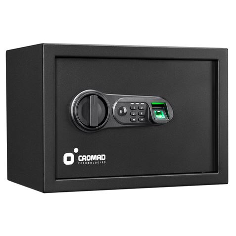 CAJA FUERTE ELECTRÓNICA CON DETECTOR DE HUELLA 250X350X250MM CROMAD