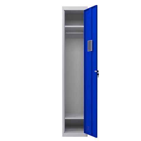 TAQUILLA METÁLICA 1 PUERTA 1800X300X500MM AZUL CROMAD - Imagen 3