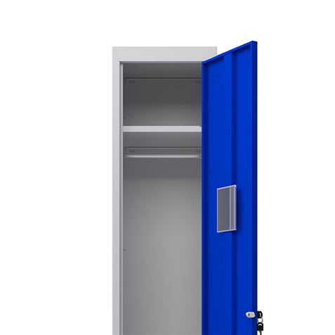 TAQUILLA METÁLICA 1 PUERTA 1800X300X500MM AZUL CROMAD - Imagen 4
