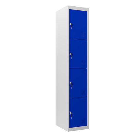 TAQUILLA METÁLICA 4 PUERTAS 1800X300X500MM AZUL CROMAD