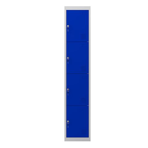 TAQUILLA METÁLICA 4 PUERTAS 1800X300X500MM AZUL CROMAD - Imagen 2