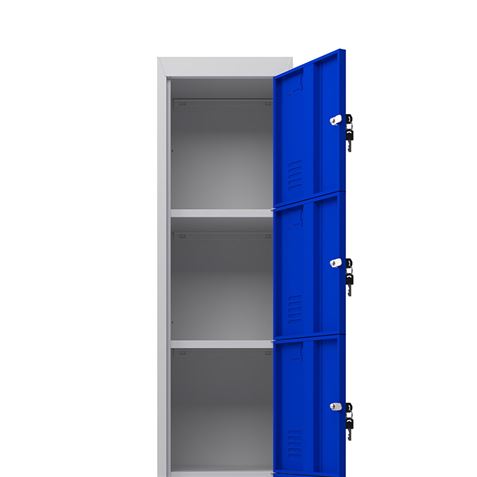 TAQUILLA METÁLICA 5 PUERTAS 1800X300X500MM AZUL CROMAD - Imagen 4