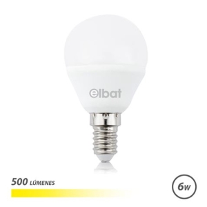 BOMBILLA LED G45 | 6W | 500LM | E14 | LUZ CALIDA | ELBAT