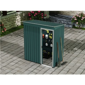 CASETA DE METAL | PUERTAS CORREDERAS 91X151X182CM (1.37M2) VERDE SUNGARDEN