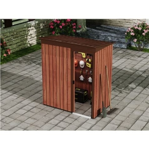 CASETA DE METAL | PUERTAS CORREDERAS 91X151X182CM (1.37M2) EFECTO MADERA SG