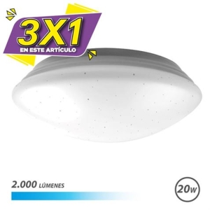 APLIQUE LED TECHO REDONDO 20W 2000LM LUZ FRIA SERIE SATURNO ELBAT (3 X 1)