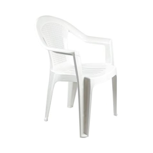 SILLA CON REPOSABRAZOS STACK BLANCA