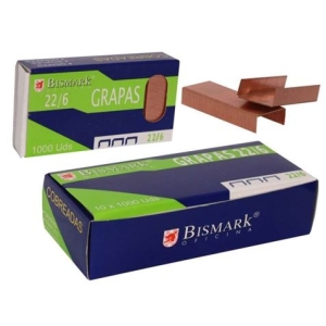GRAPAS 22/6 CAJA 1000 UNIDADES COBRE BISMARK