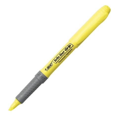 MARCADOR FLUORESCENTE AMARILLO BIC MANEJO COMODO