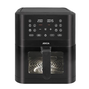 FREIDORA DE AIRE DIGITAL 8 LITROS NEGRA CON VENTANA JOCCA