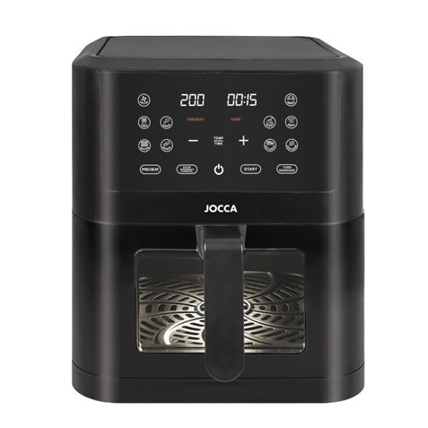 FREIDORA DE AIRE DIGITAL 8 LITROS NEGRA CON VENTANA JOCCA