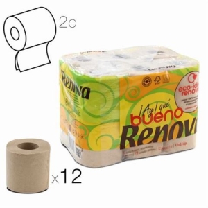 PACK 12 ROLLOS PAPEL HIGIENICO DOBLE CAPA RENOVA