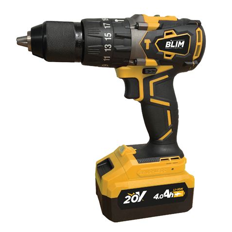 PACK 20V TALADRO PERCUTOR+RADIAL S/CARBONES | 2 X 4AH | CAJA ALUMINIO BLIM - Imagen 3