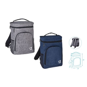 MOCHILA NEVERA POLIESTER 37X27X19 AZUL/GRIS SURTIDO