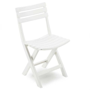 SILLA PLEGABLE DE RESINA BIRKI BLANCA 44X41X78CM
