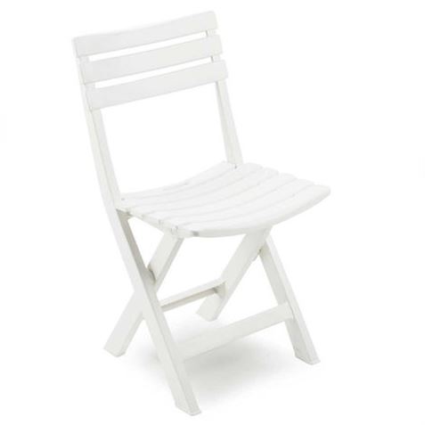 SILLA PLEGABLE DE RESINA BIRKI BLANCA 44X41X78CM