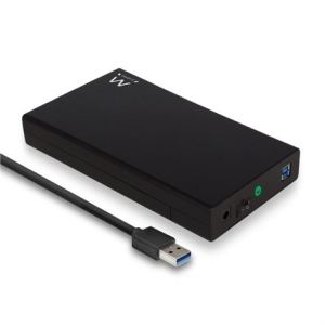 CAJA DISCO EXTERNO SATA 3.5" USB 3.2 NEGRO EWENT