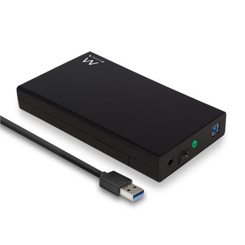CAJA DISCO EXTERNO SATA 3.5" USB 3.2 NEGRO EWENT