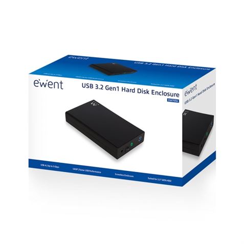 CAJA DISCO EXTERNO SATA 3.5" USB 3.2 NEGRO EWENT - Imagen 2
