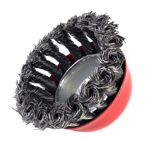 CEPILLO COPA ALAMBRE TRENZADO 80MM SINDEX - Imagen 2