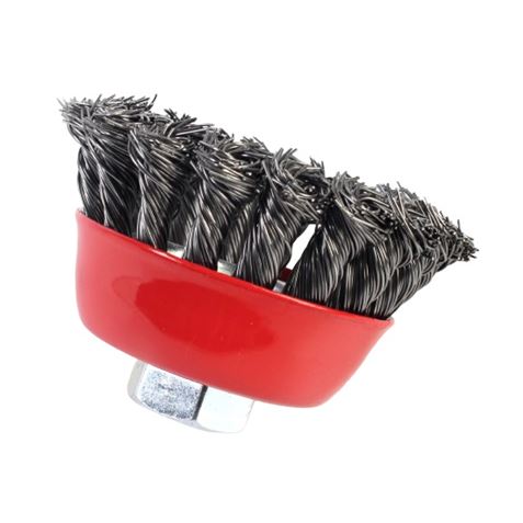 CEPILLO COPA ALAMBRE TRENZADO 80MM SINDEX - Imagen 3