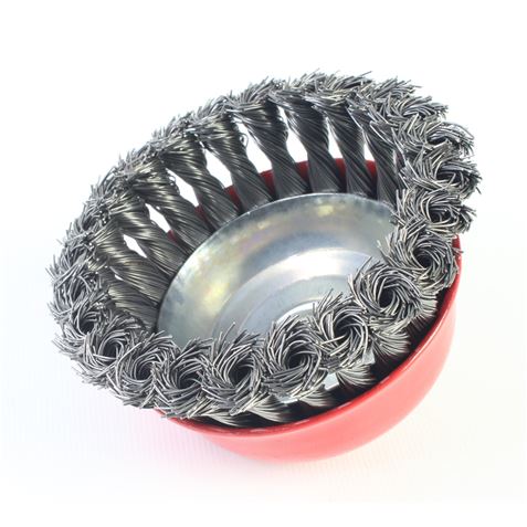 CEPILLO COPA ALAMBRE TRENZADO 100MM SINDEX - Imagen 2