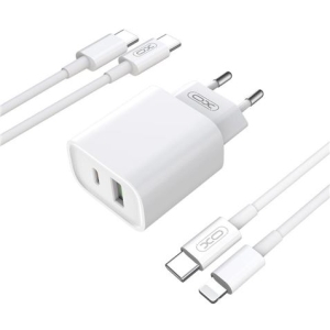 CARGADOR USB-A Y USB-C 20W+18W CON CABLE TIPO C CE02 XO