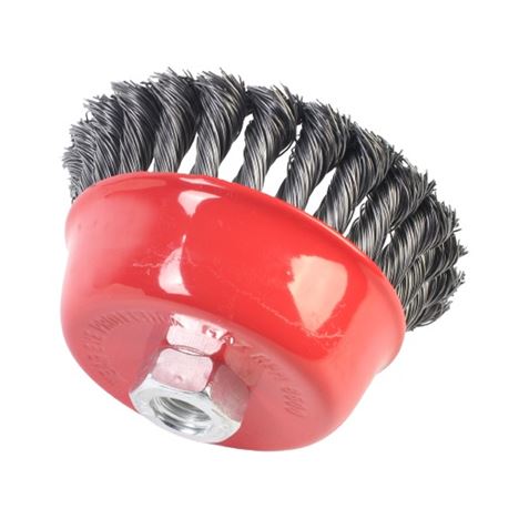 CEPILLO COPA ALAMBRE TRENZADO 100MM SINDEX - Imagen 3