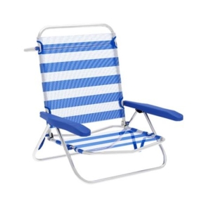 SILLA PLEGABLE 5 POSICIONES ALUMINIO 65.5X44X82CM