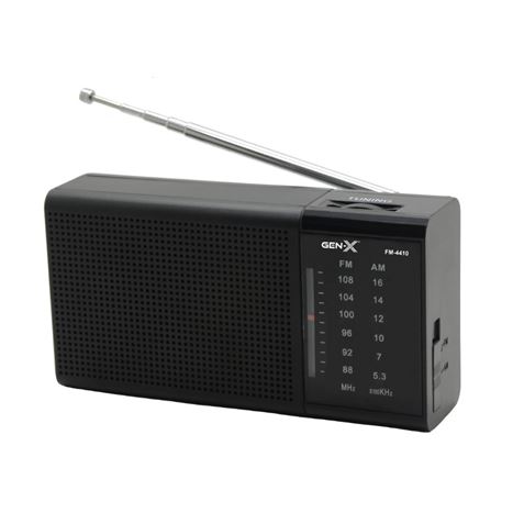 RADIO PORTATIL AM/FM DIAL CLASICO NEGRA GEN-X