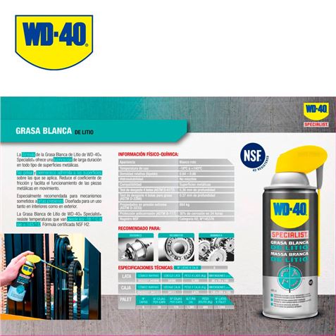 GRASA BLANCA DE LITIO WD40 34390 400ML - Imagen 2