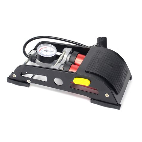INFLADOR DE PIE DOBLE CON MANOMETRO 130 PSI MADER - Imagen 4