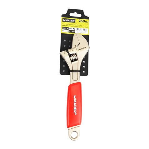 LLAVE INGLESA 10"- 250MM MANGO RECUBIERTO ROJO MADER - Imagen 3