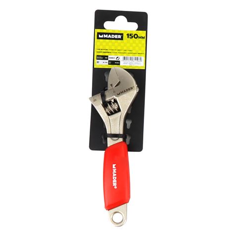 LLAVE INGLESA 6"- 150MM MANGO RECUBIERTO ROJO MADER - Imagen 3