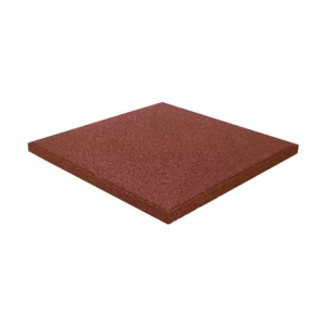 BALDOSA DE CAUCHO ANTITRAUMA 400X400X25MM COLOR LADRILLO ROJO ARTPLAST