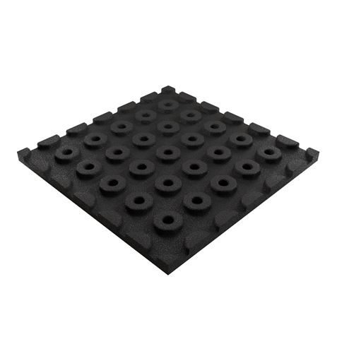 BALDOSA DE CAUCHO ANTITRAUMA 400X400X25MM NEGRA ARTPLAST - Imagen 3