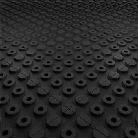 BALDOSA DE CAUCHO ANTITRAUMA 400X400X25MM NEGRA ARTPLAST - Imagen 4