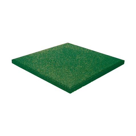 BALDOSA DE CAUCHO ANTITRAUMA 400X400X25MM COLOR VERDE ARTPLAST