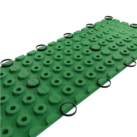BALDOSA DE CAUCHO ANTITRAUMA 400X400X25MM COLOR VERDE ARTPLAST - Imagen 2