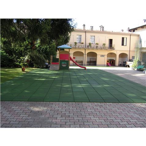 BALDOSA DE CAUCHO ANTITRAUMA 400X400X25MM COLOR VERDE ARTPLAST - Imagen 4