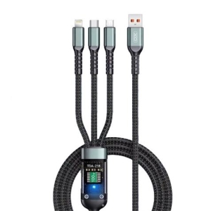 CABLE USB 3 EN 1 LIGHTNING / TIPO-C / MICRO USB) 1.2 METROS