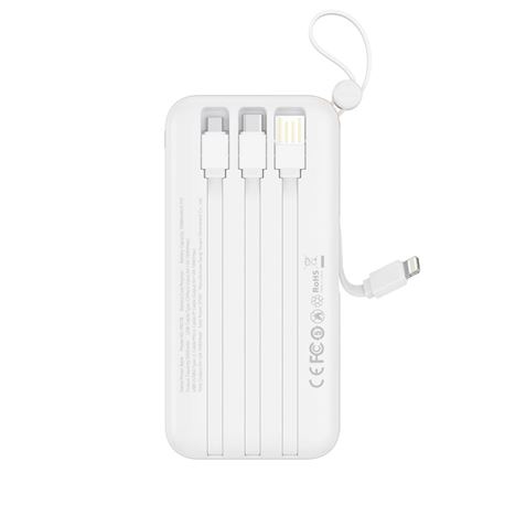 POWERBANK 10000MAH 3 SALIDAS BLANCO PR278 XO - Imagen 3