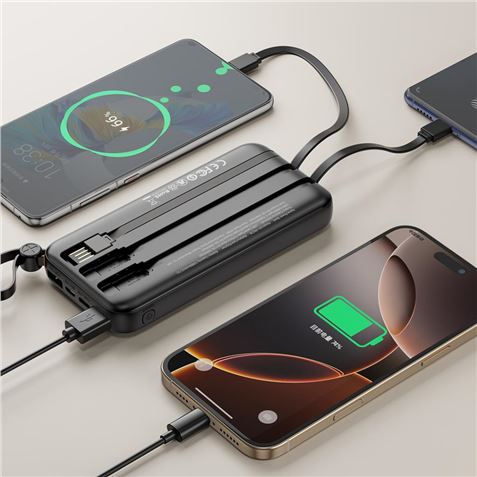 POWERBANK 10000MAH 3 SALIDAS NEGRO PR278 XO - Imagen 4