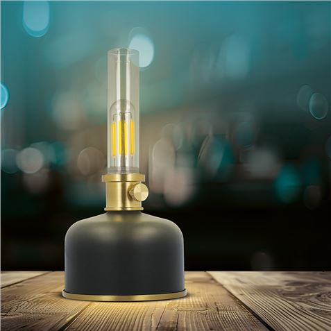 LAMPARA LED RETRO ESTILO LAMPARA DE GAS NEGRO FOREVER - Imagen 3