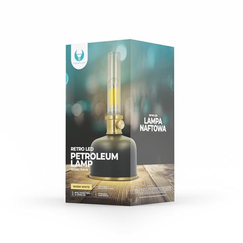 LAMPARA LED RETRO ESTILO LAMPARA DE GAS NEGRO FOREVER - Imagen 4