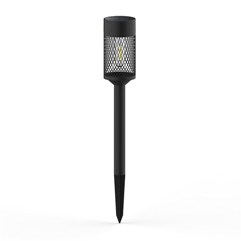 ESTACA SOLAR CON MALLA DE ACERO LUZ CALIDA 72X72MM