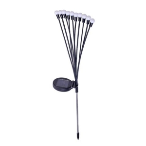 ESTACA SOLAR CON 10 LEDS LUZ CALIDA FOREVER