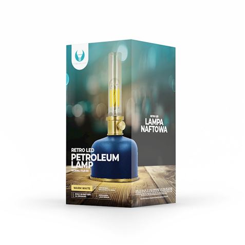 LAMPARA LED RETRO ESTILO LAMPARA DE GAS AZUL FOREVER - Imagen 4